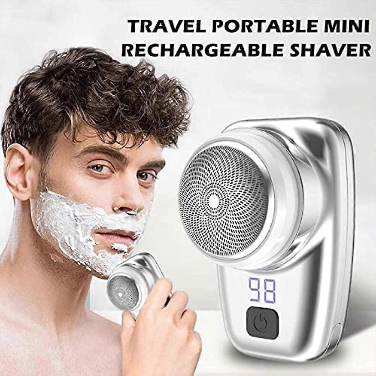 Mini Electric Shaver for Men, Portable Rechargeable Beard Razor