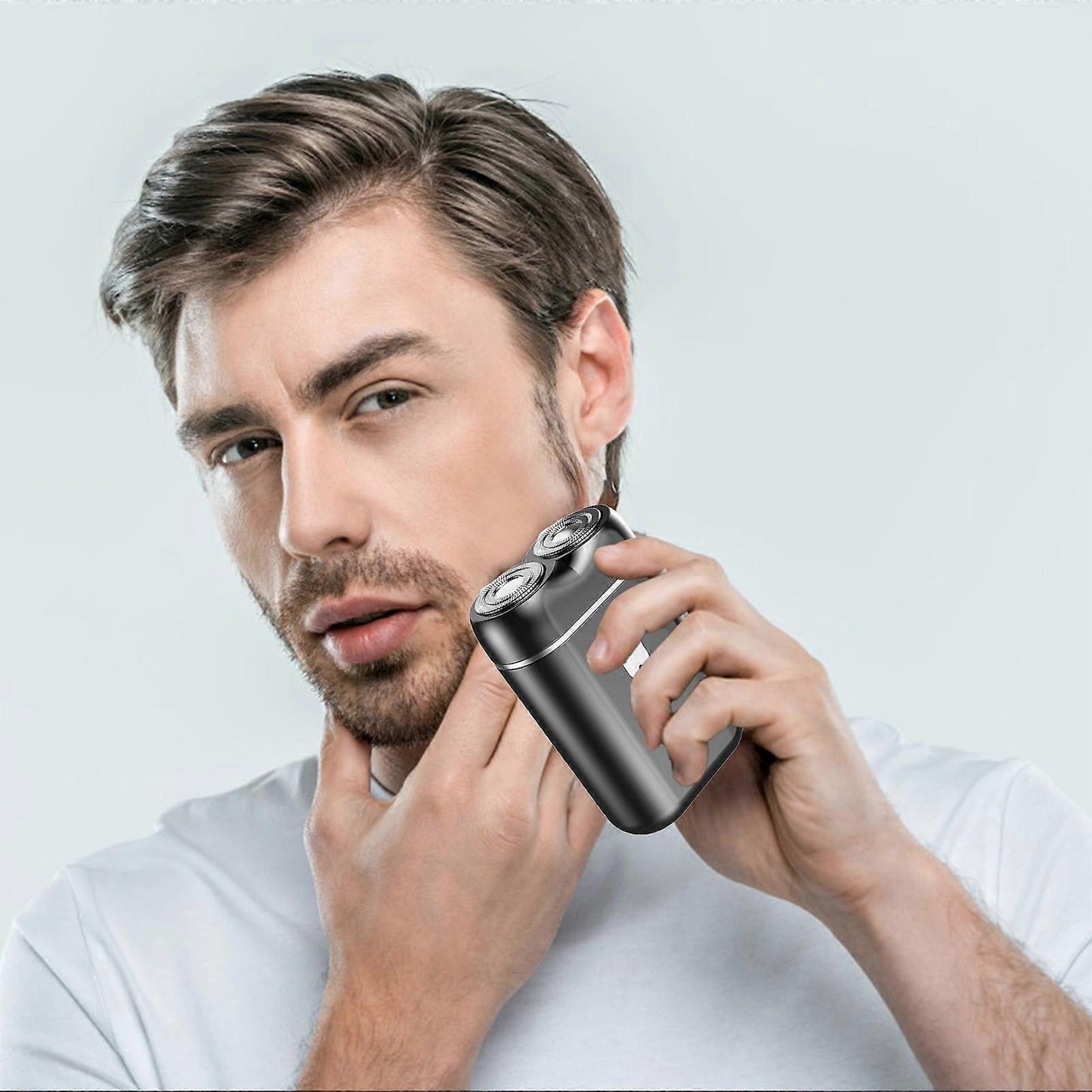 Mini Electric Shaver with Digital Display, USB Rechargeable Travel Razor