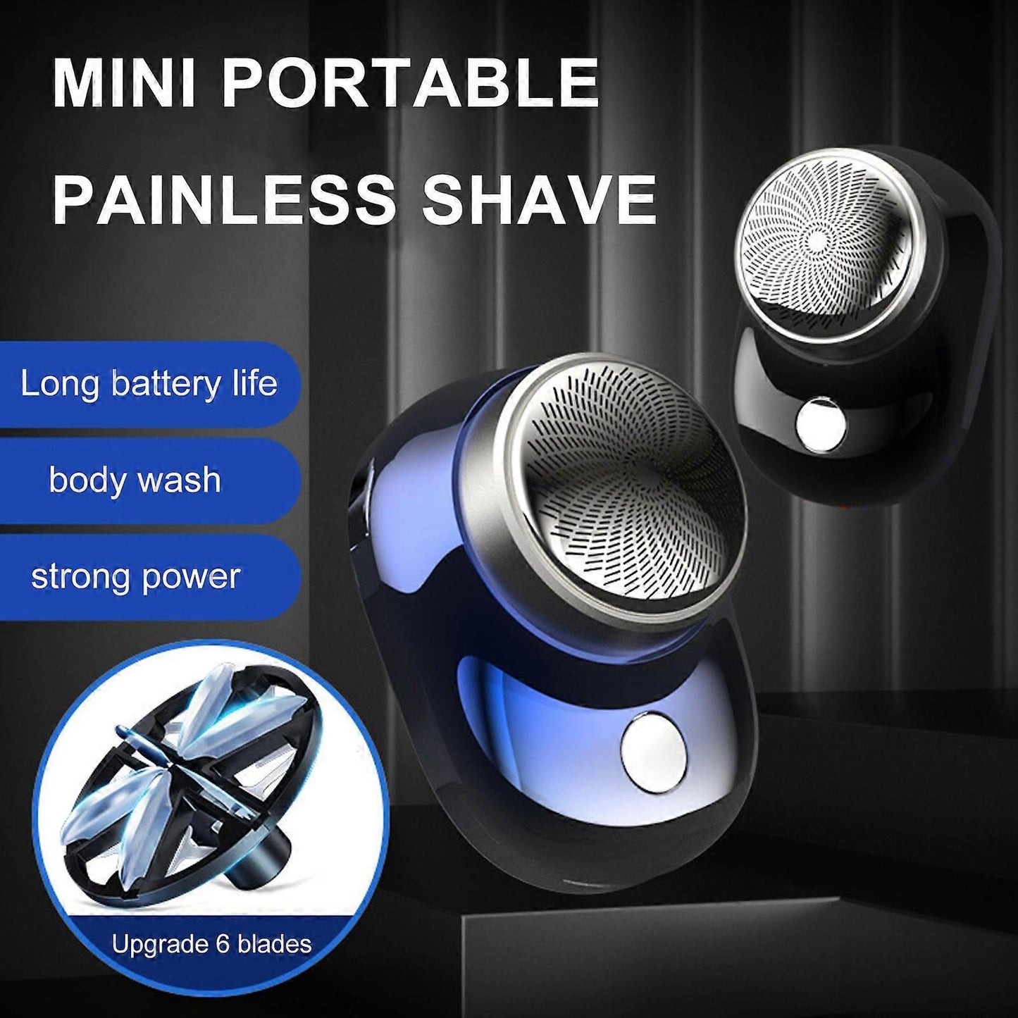 Powerful USB Electric Shaver for Men, Mini Rechargeable Beard Razor