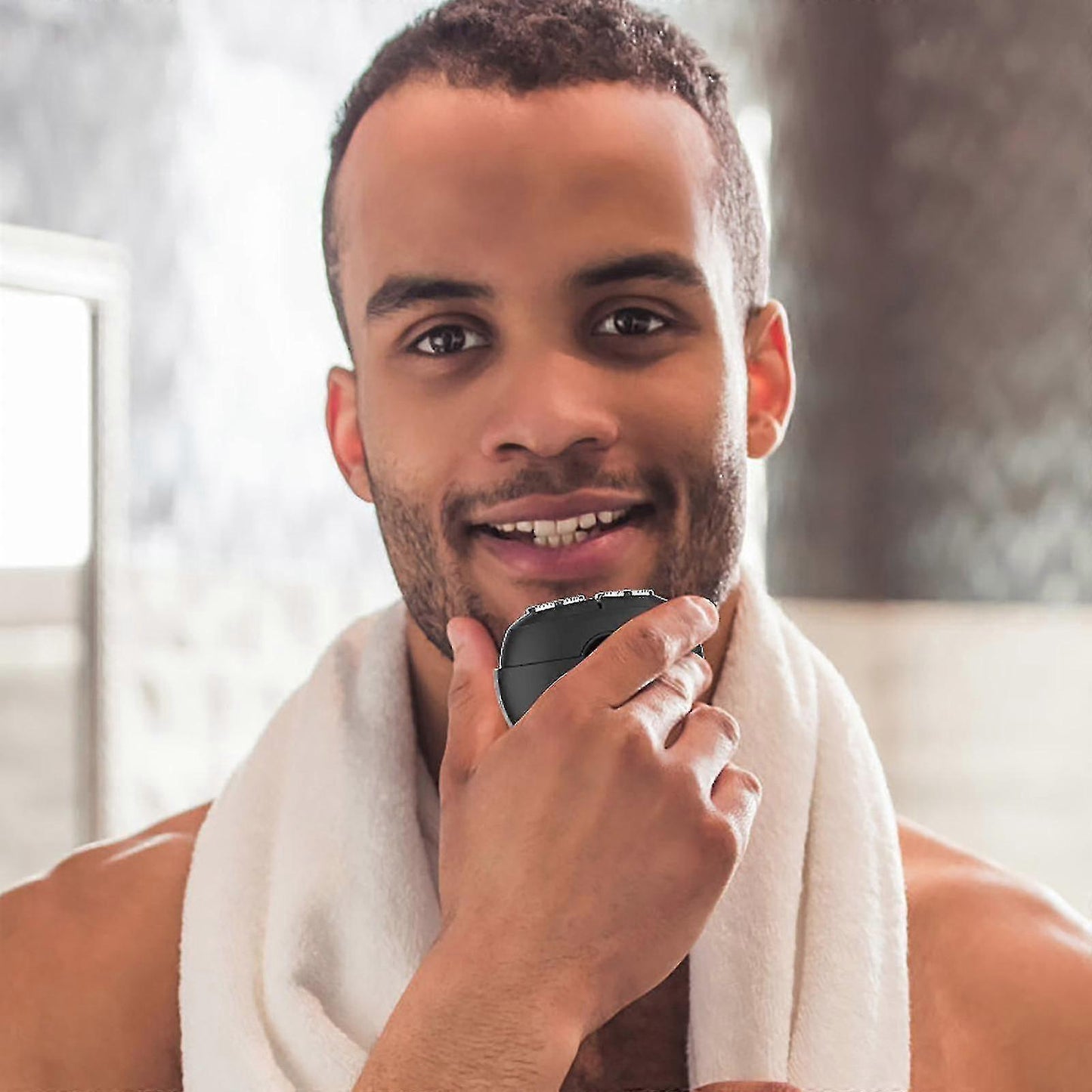 Silent Mini USB Shaver for Men, Compact Travel Beard Razor