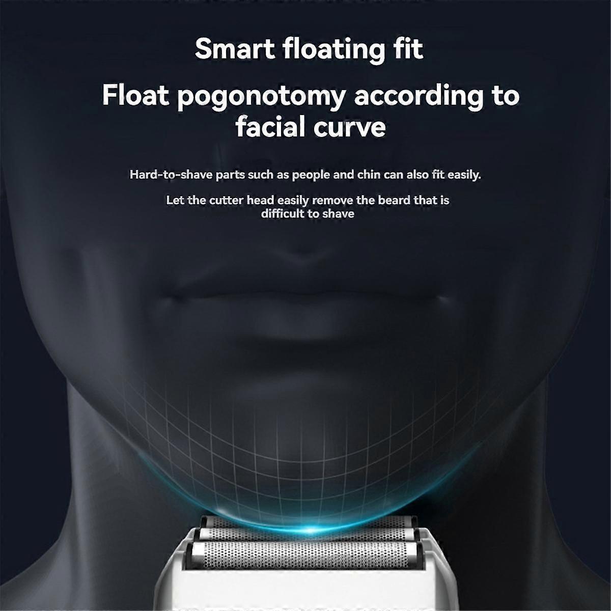 Men's Rechargeable Foil Shaver, 3-Mesh Electric Razor, Multifunctional Beard Trimmer