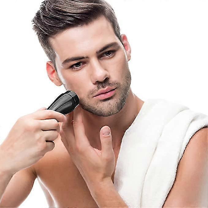 Men's Portable Electric Shaver, Mini USB Beard Razor, Wet & Dry Use, Travel Size