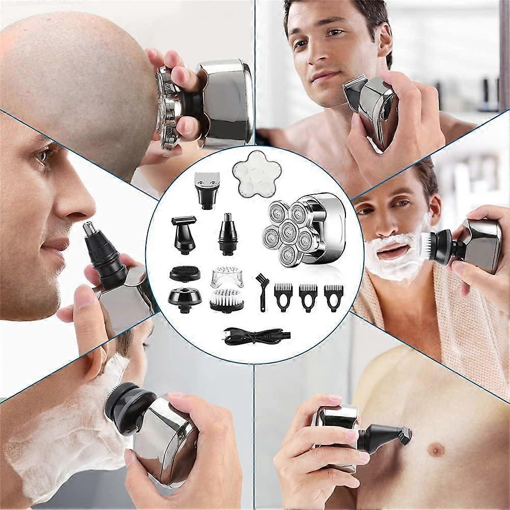Waterproof USB Bald Head Shaver for Men, Rechargeable Rotary Razor