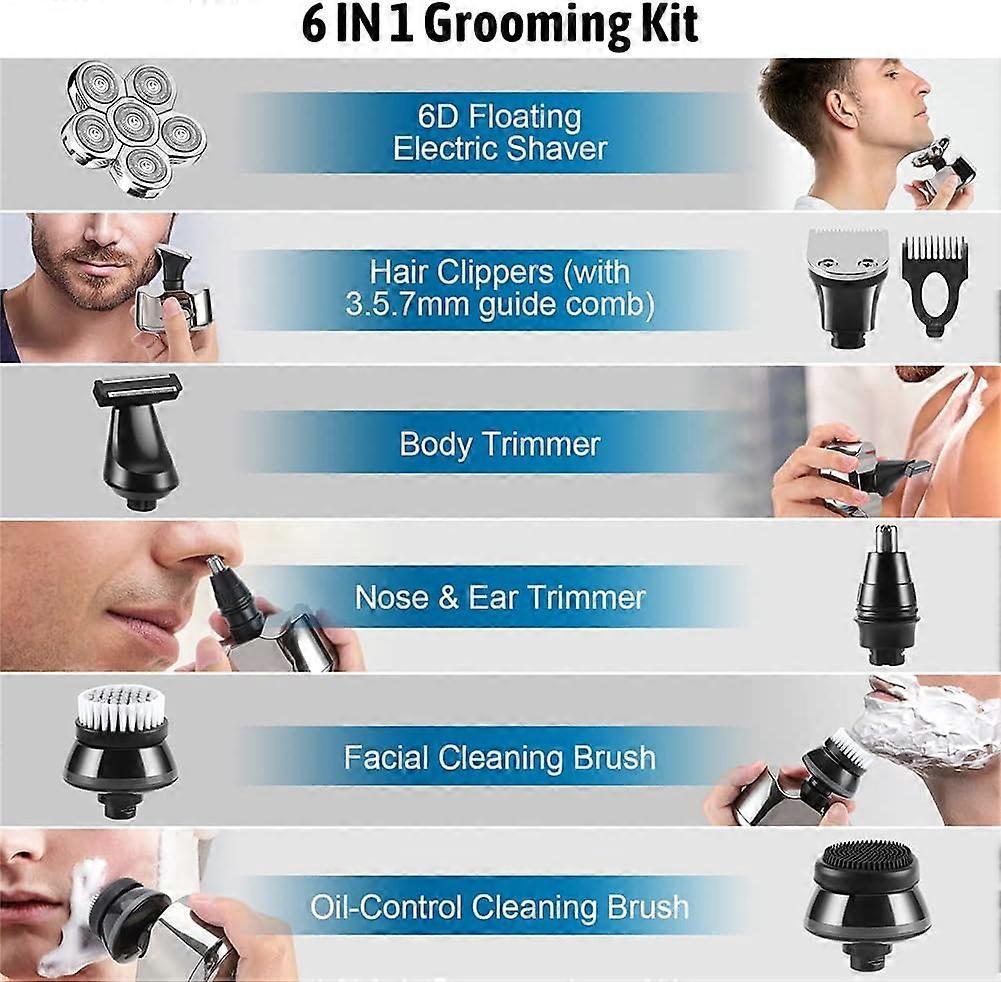 Waterproof USB Bald Head Shaver for Men, Rechargeable Rotary Razor