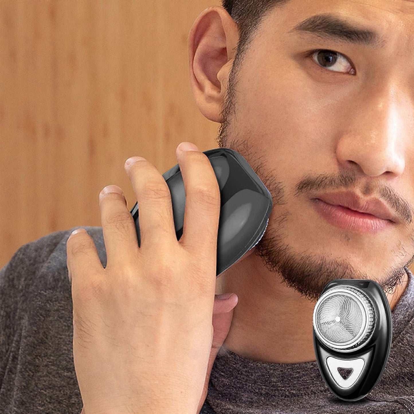 USB Mini Beard Shaver for Men, Portable Razor for Travel & Home
