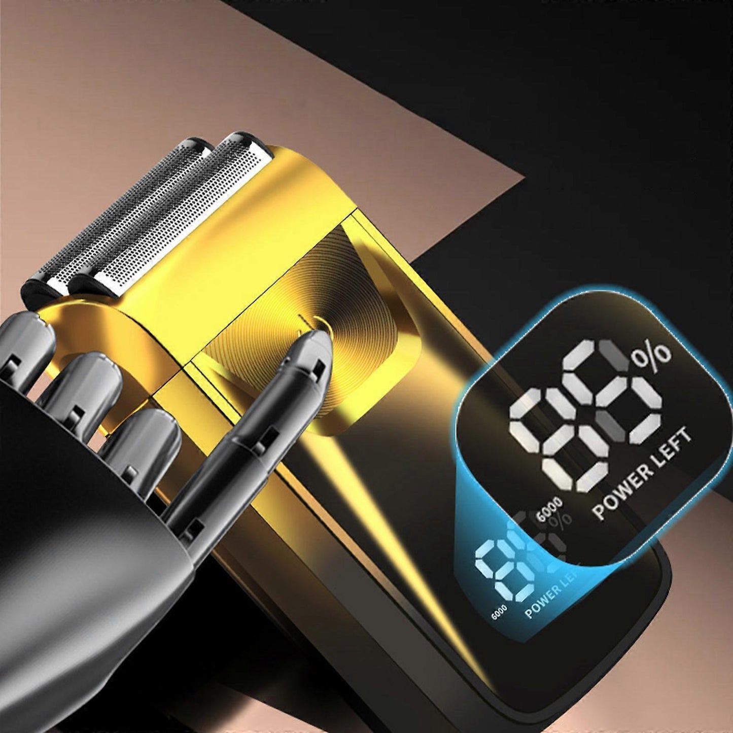 5-in-1 Bald Shaver for Men, LED Display, 3-Speed Electric Beard Razor