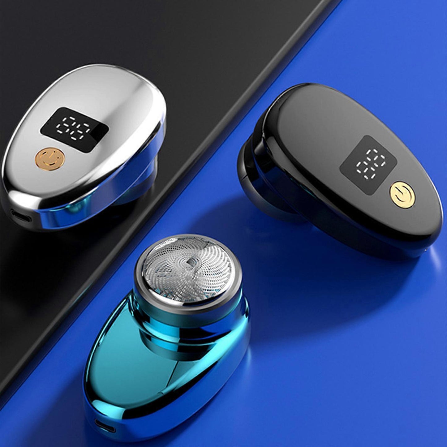 Mini USB Beard Shaver for Men, One-Button Use, Storm Series Portable Razor