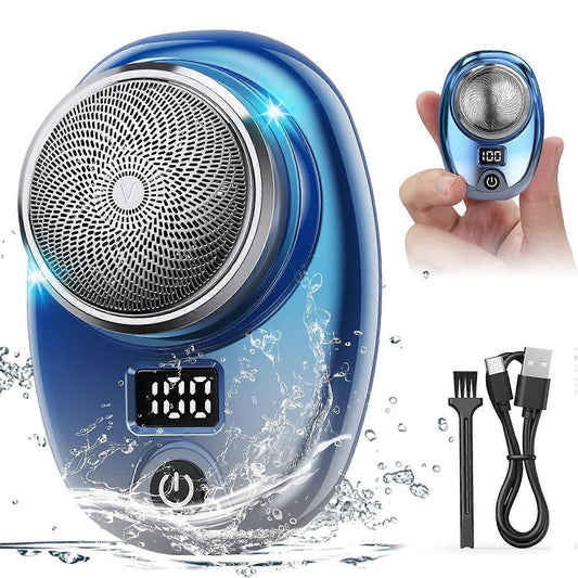 Waterproof USB Mini Beard Shaver, Rechargeable Travel Razor