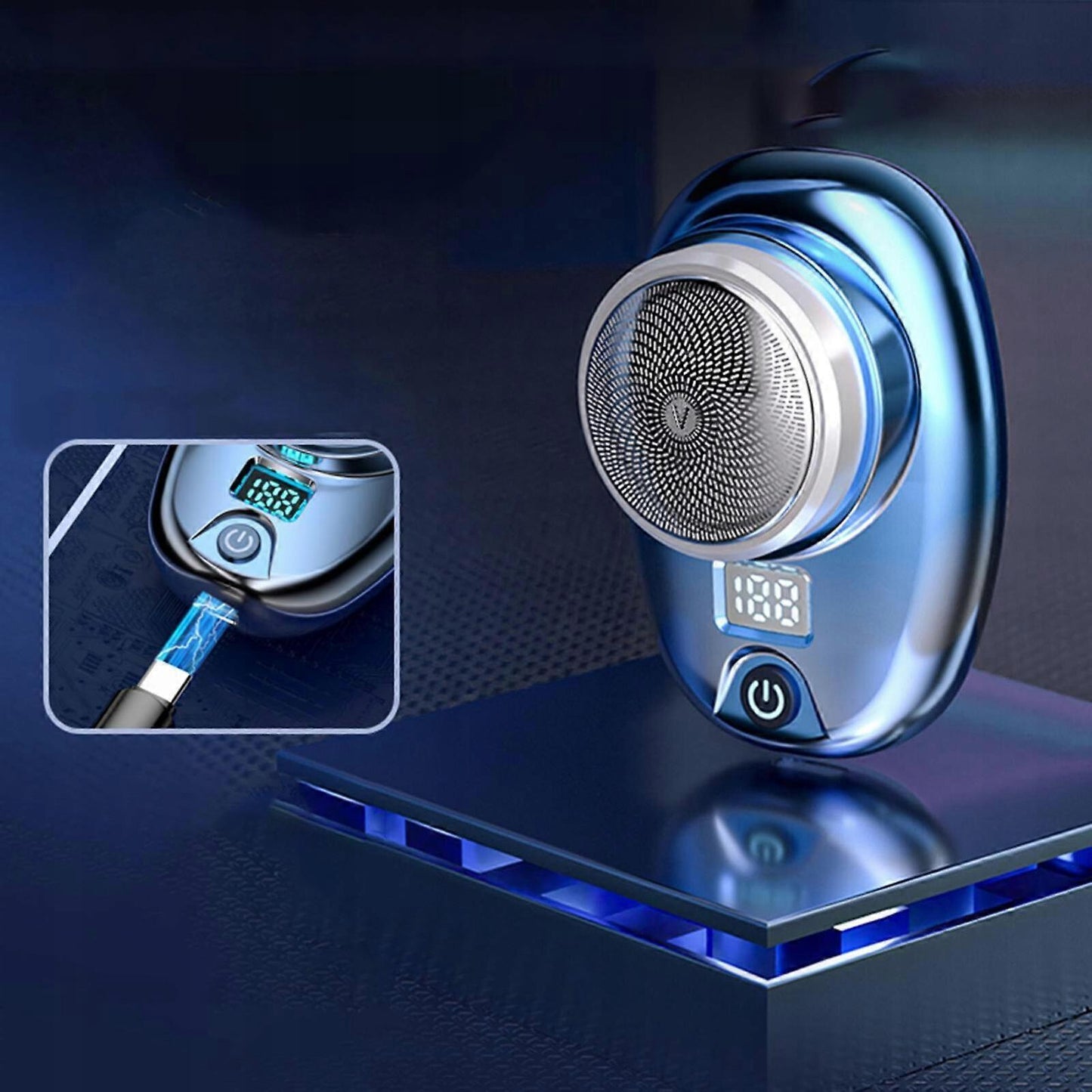 Waterproof USB Mini Beard Shaver, Rechargeable Travel Razor