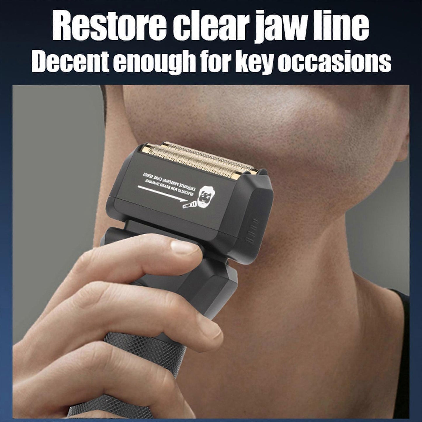 Foil Electric Shaver for Bald Men, Gold Cordless Barber Razor