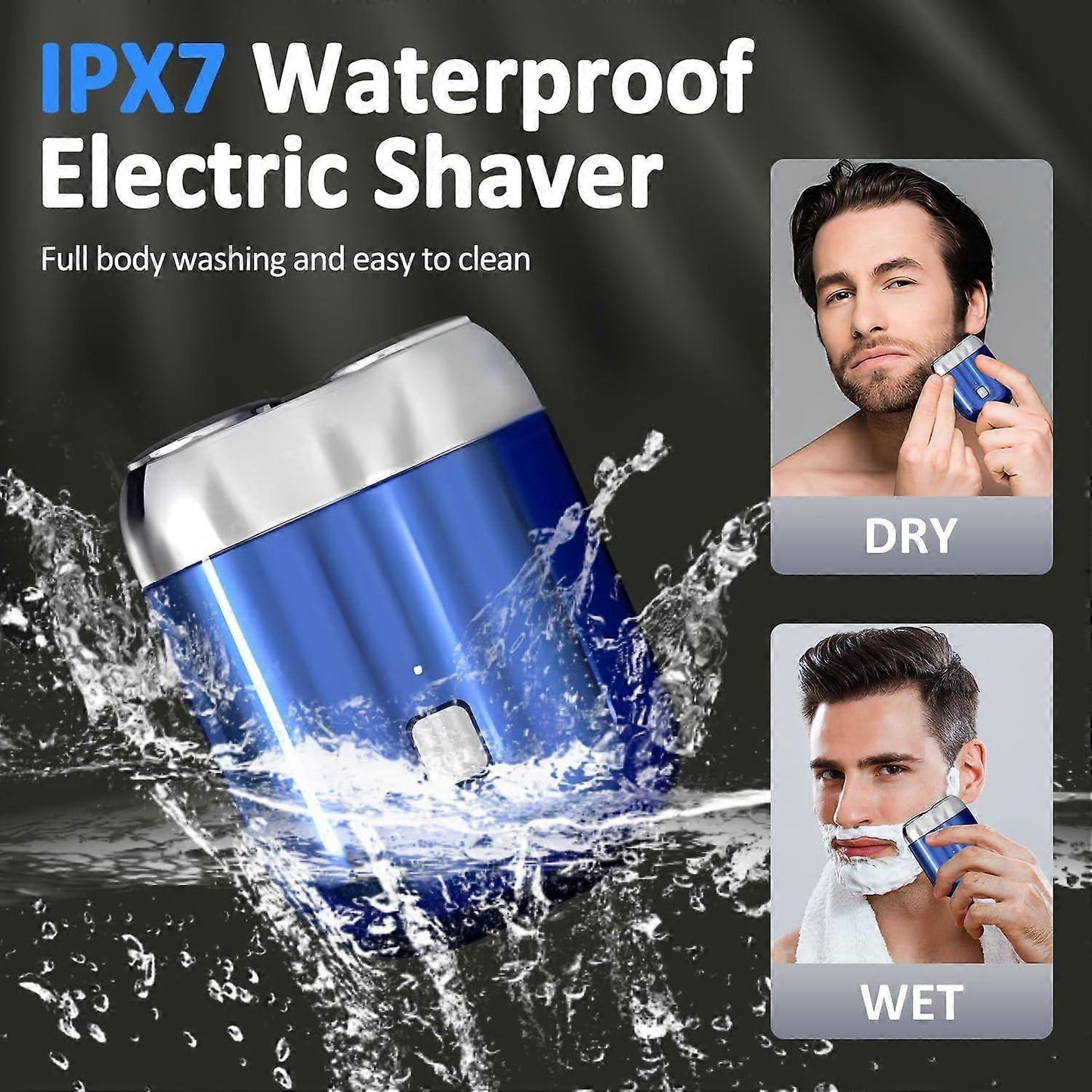 USB Portable Beard Shaver for Men, Mini Cordless Electric Razor