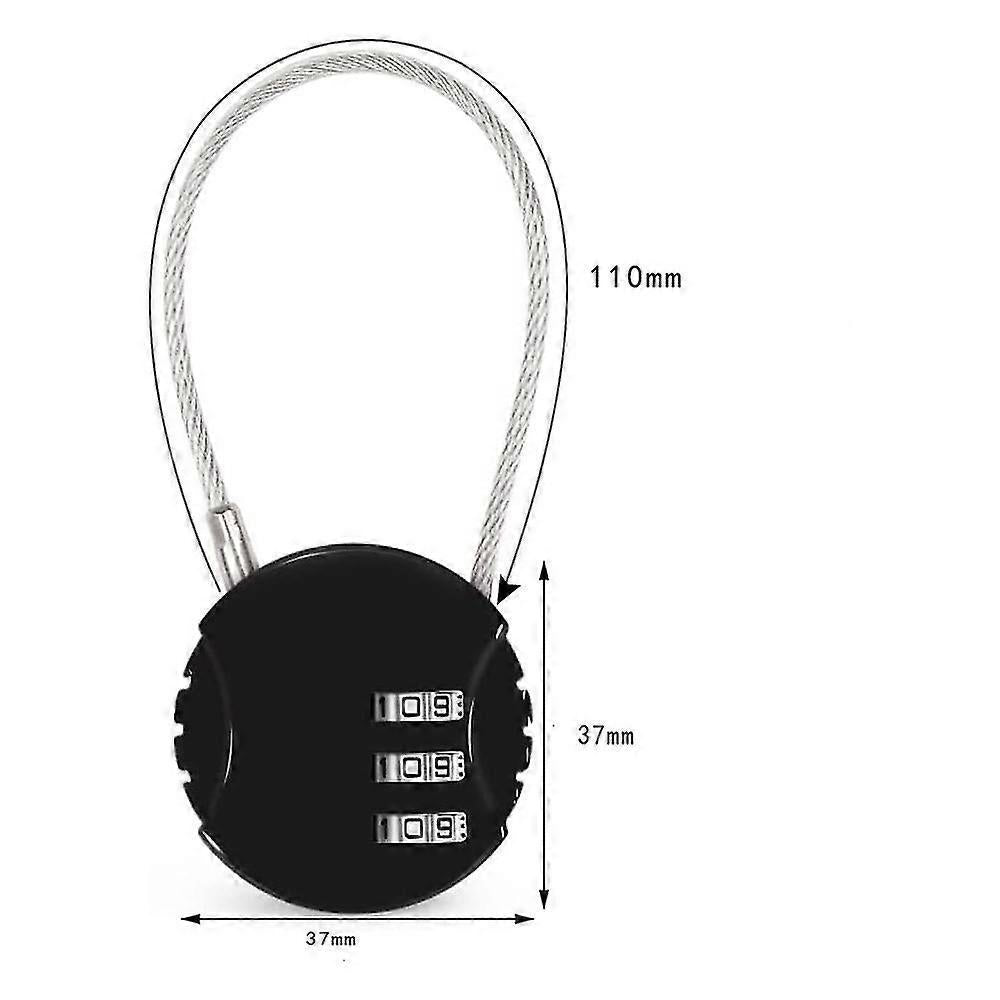 3pcs Digital Combination Luggage Lock - Travel Bag Padlock Set
