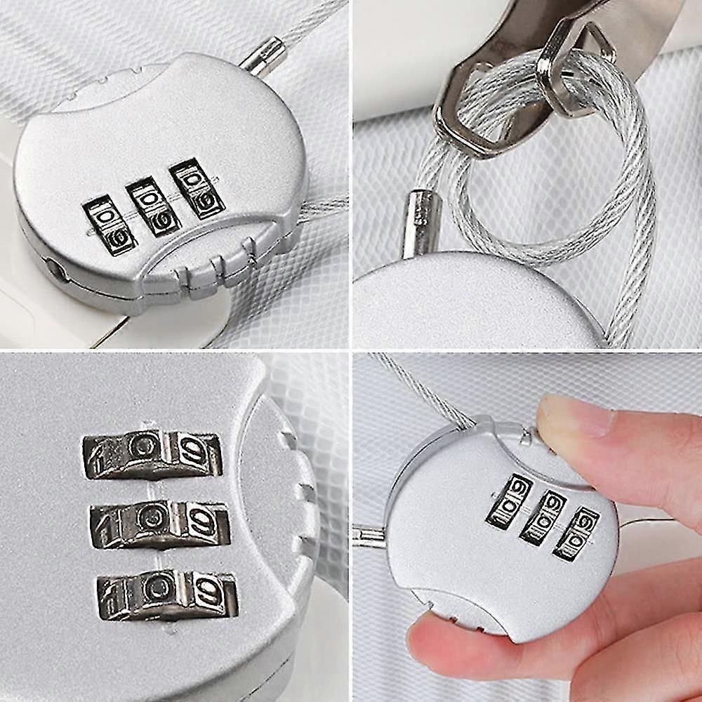 3pcs Digital Combination Luggage Lock - Travel Bag Padlock Set