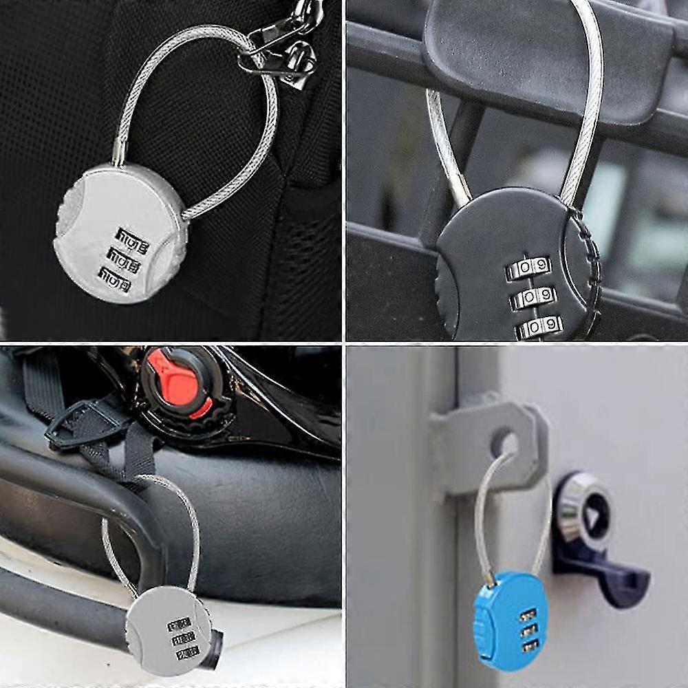 3pcs Digital Combination Luggage Lock - Travel Bag Padlock Set