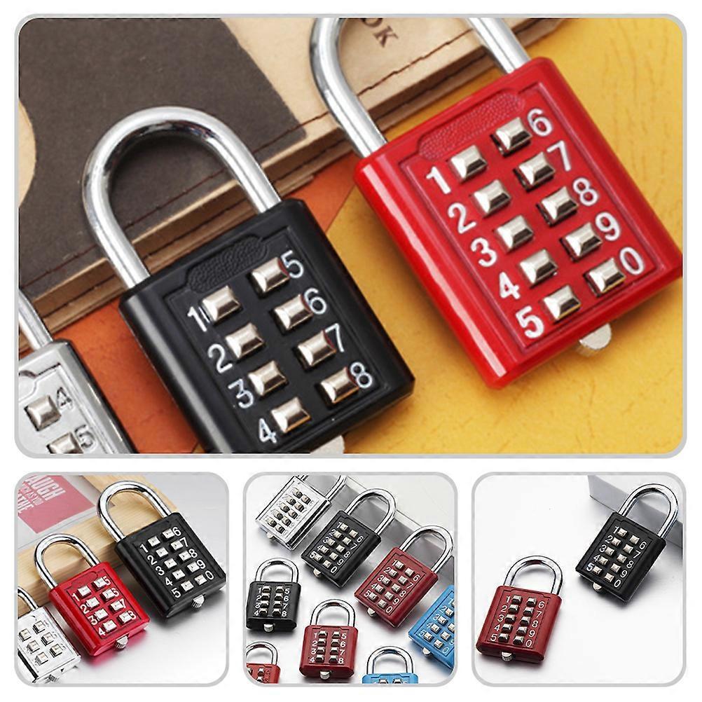 2pcs 10-Digit Luggage Locks - Metal Code Padlocks for Gym, Travel, Backpack
