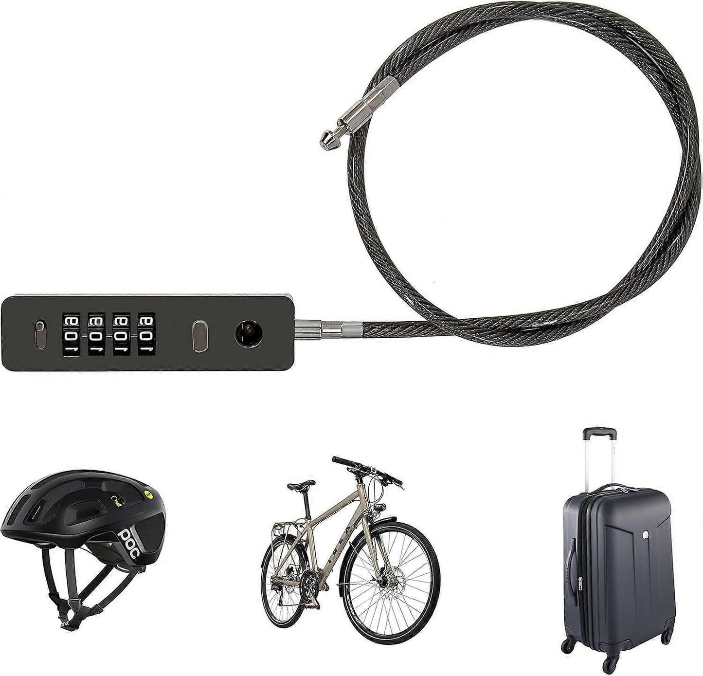 Steel Cable Combo Lock - Weatherproof Travel Luggage Security Lock