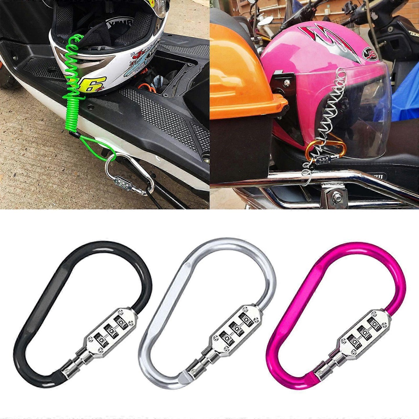D-Shape Password Lock - Backpack Gym Luggage Carabiner Lock