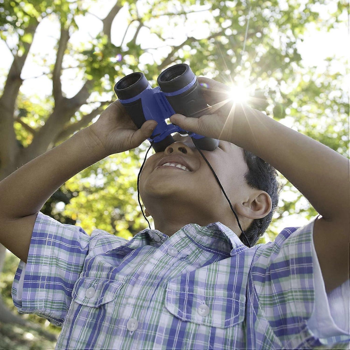 Blue Toy Binoculars for Babies Outdoor Gift Set Educational Telescope