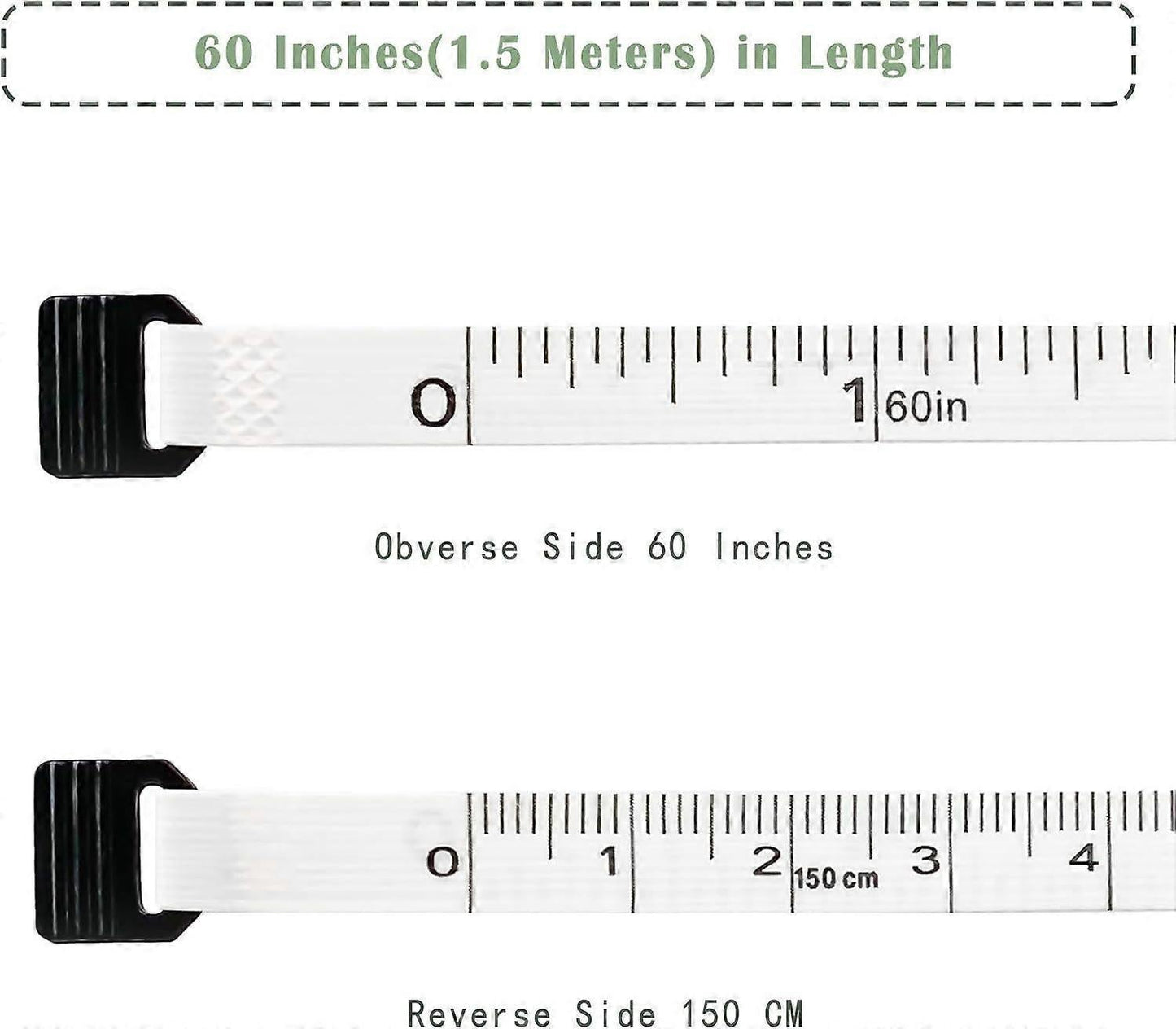 2pcs Fabric Tape Measure Retractable Body Measuring Tape Soft Sewing Tool