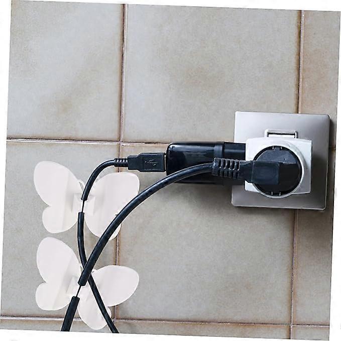 4pcs USB Cable Winder Clips Desk Cord Organizer Butterfly Wire Holder for Appliance