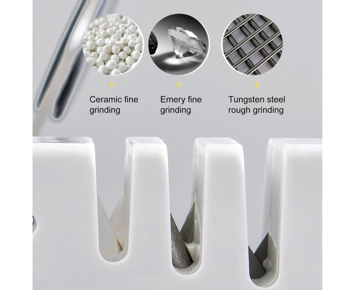 Sharpening Stone Tungsten Steel Scissors Whetstone-White