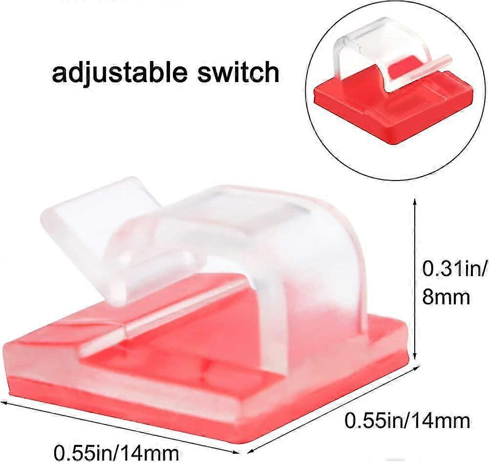 Self-Adhesive Cable Holder Set Wire Clips Cord Clamps for Cable Management