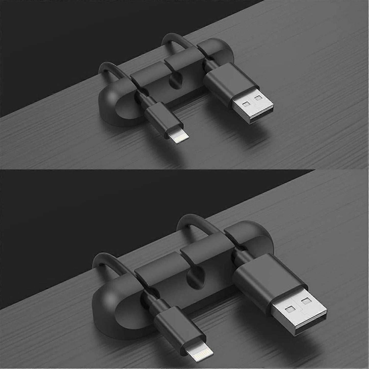 2pcs Adhesive Cable Clips Cord Organizer Hooks for Power and Charging Cables