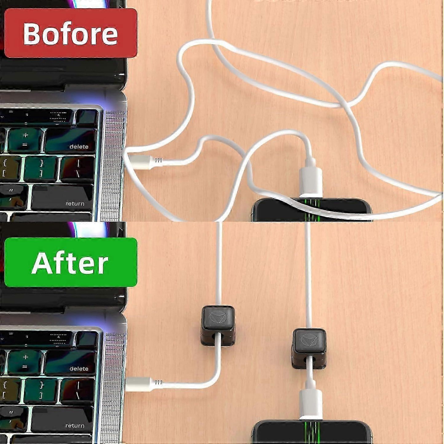 6-Pack grip Cable Clips Desk Organizer Strong Adhesive Cord Holders for Home