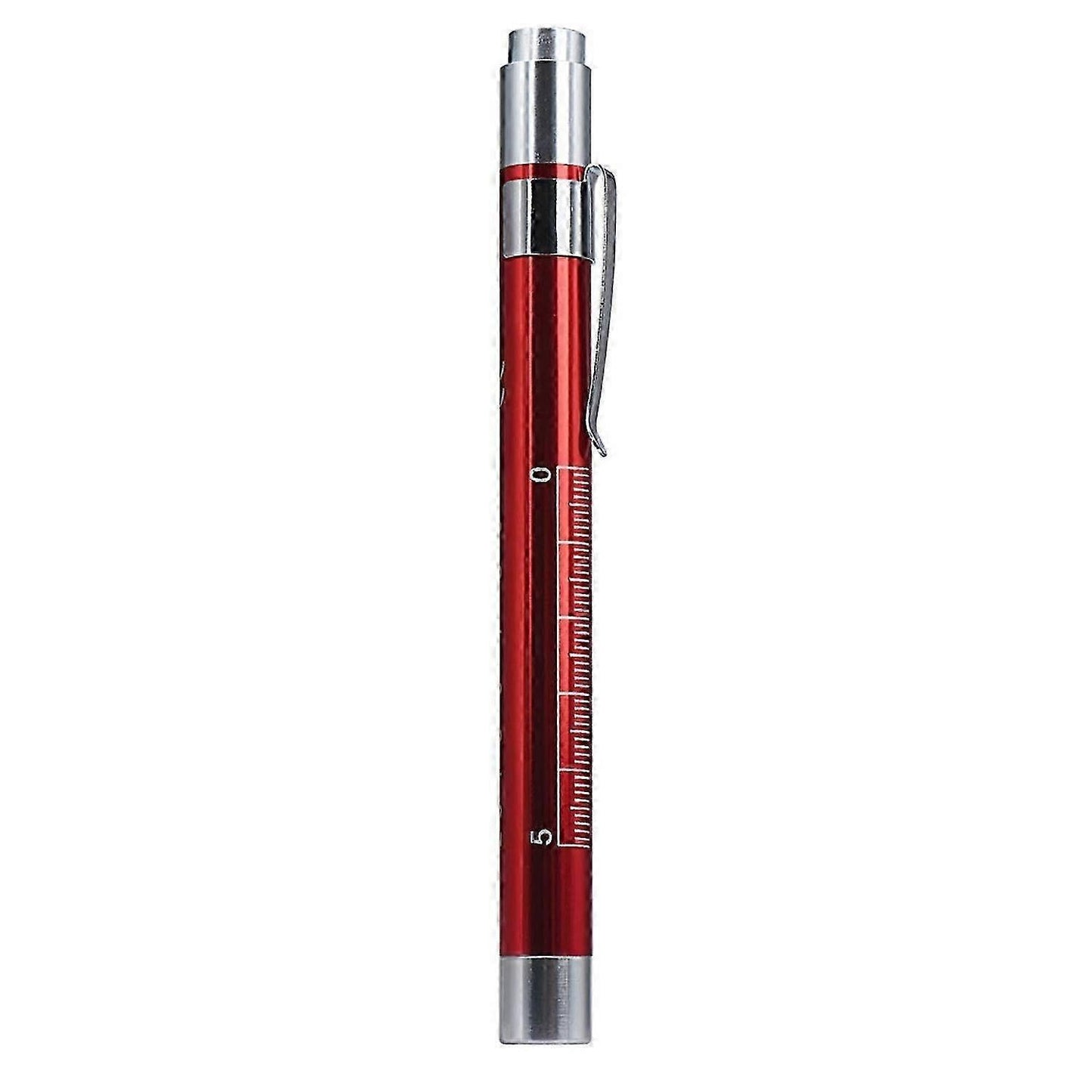 Red Pen Flashlight Battery Powered Portable Emergency LED Torch (1pc)