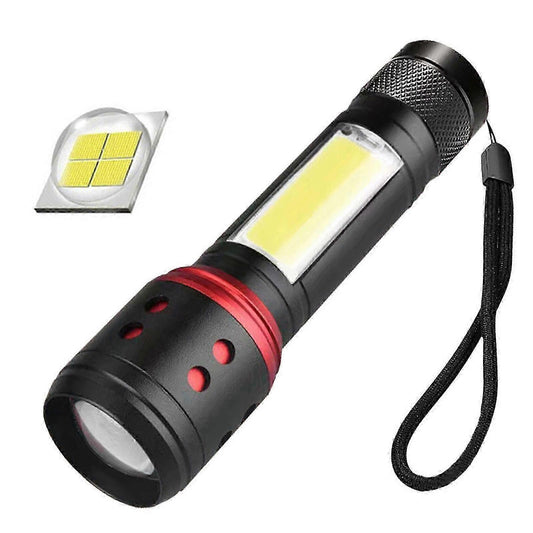Super Bright LED Tactical Flashlight Zoomable Rechargeable with Multiple Modes