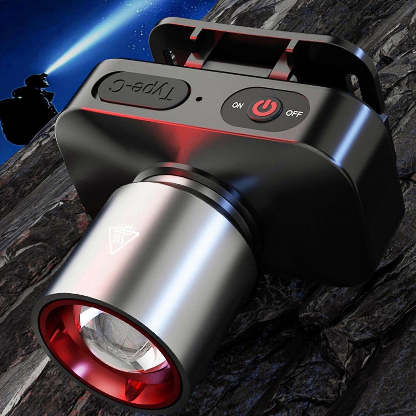 Bright LED Flashlight Rechargeable Zoomable Tactical Torch with 3 Modes