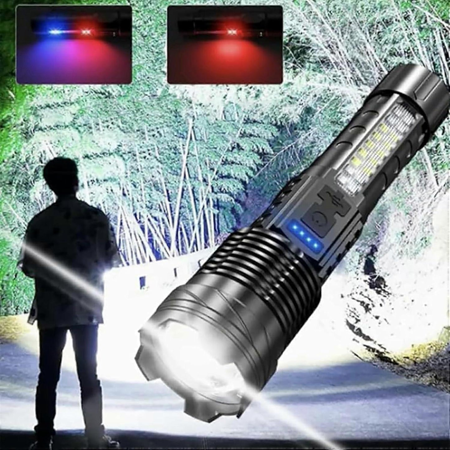 2pcs Tactical A70 LED Flashlight Economical Upgrade Rechargeable Outdoor Torch