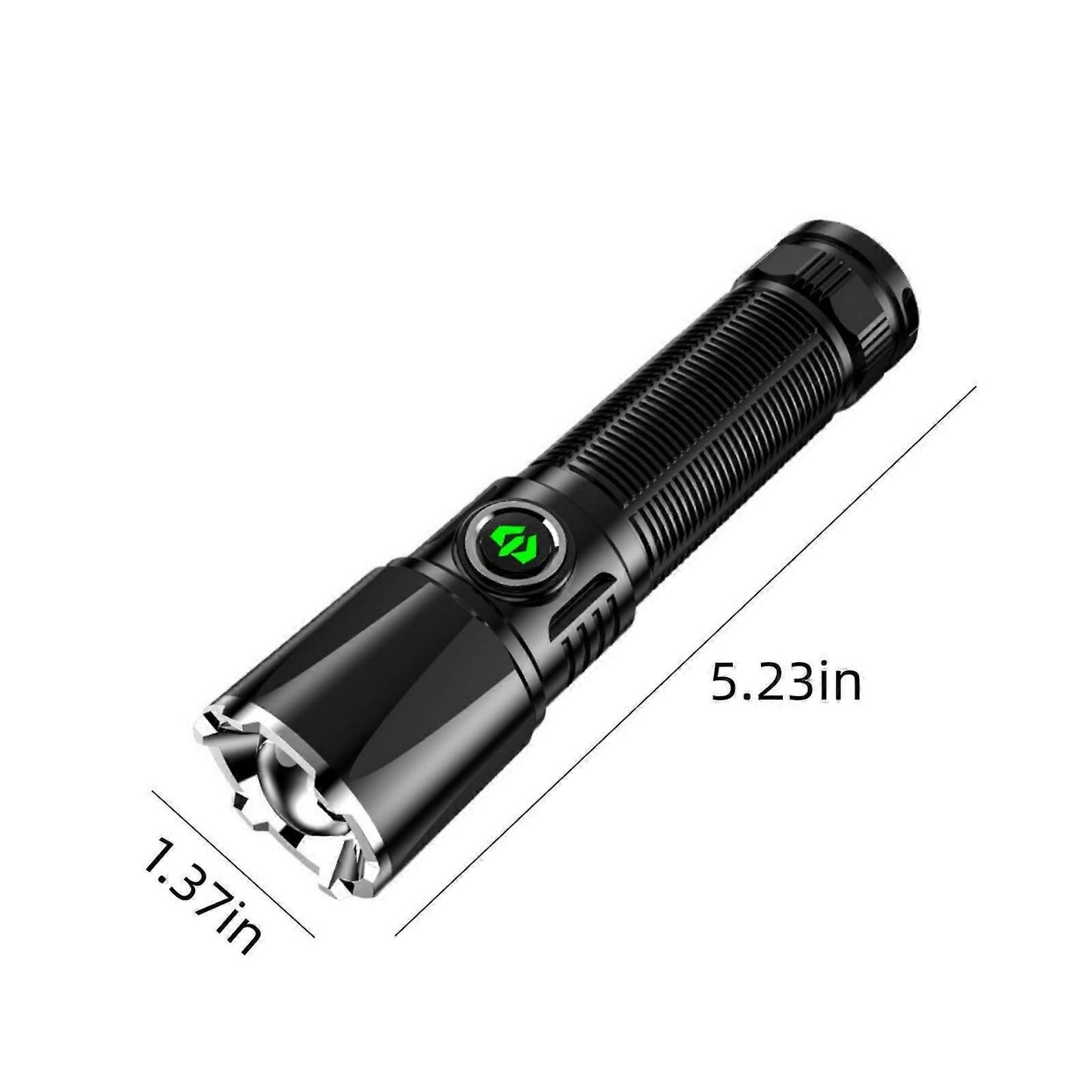 Super Bright Rechargeable LED Flashlight Zoomable with Modes Handheld Torch (OO)