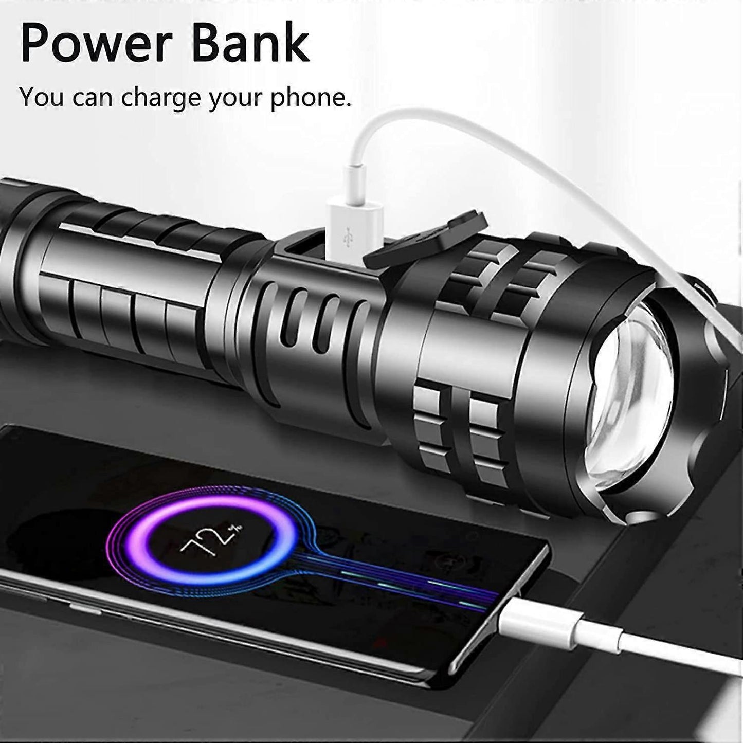 Powerful Pocket Flashlight Super Bright Waterproof Handheld Torch Rechargeable