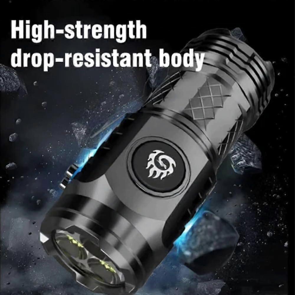 Mini Adjustable Brightness LED Flashlight Compact Super Strong Torch