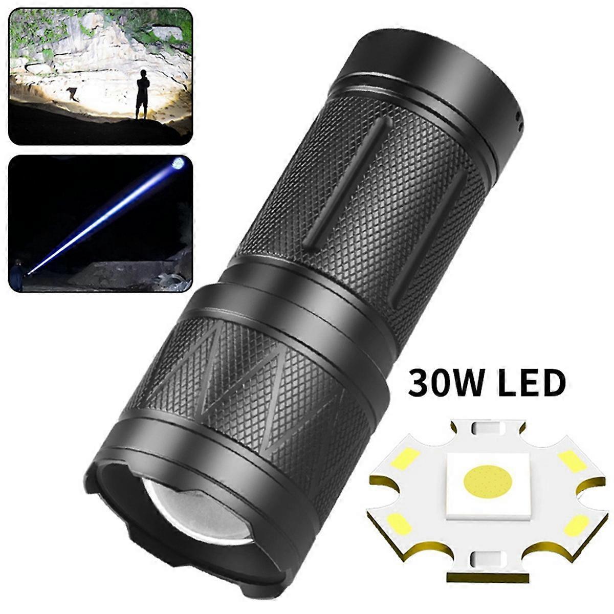 Ultra-Bright Handheld Flashlight Rechargeable Zoomable Tactical Torch