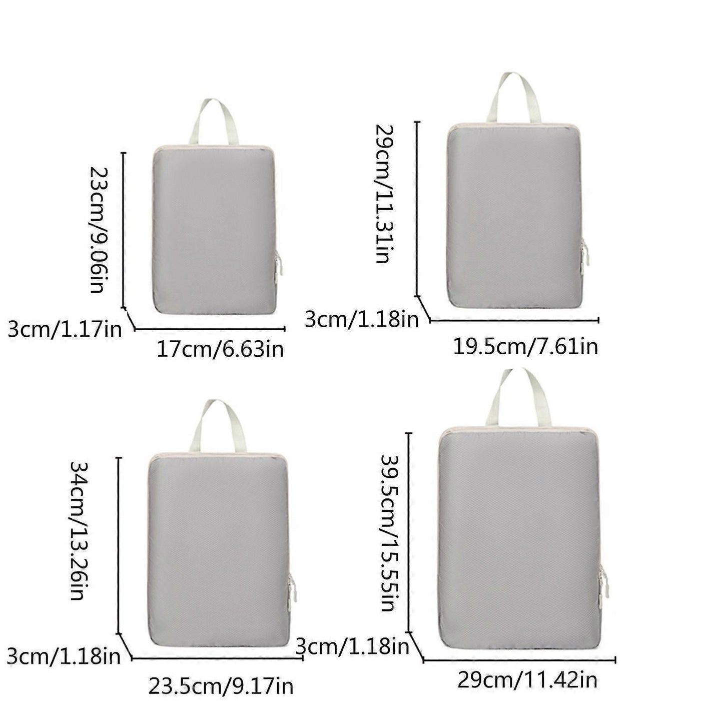 Luggage Cubes Storage Organizer Bags Travel Compression Packing Cubes Set