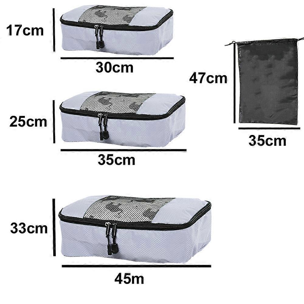 5pcs Travel Packing Cubes Luggage Organizer Set for Suitcases and Bags