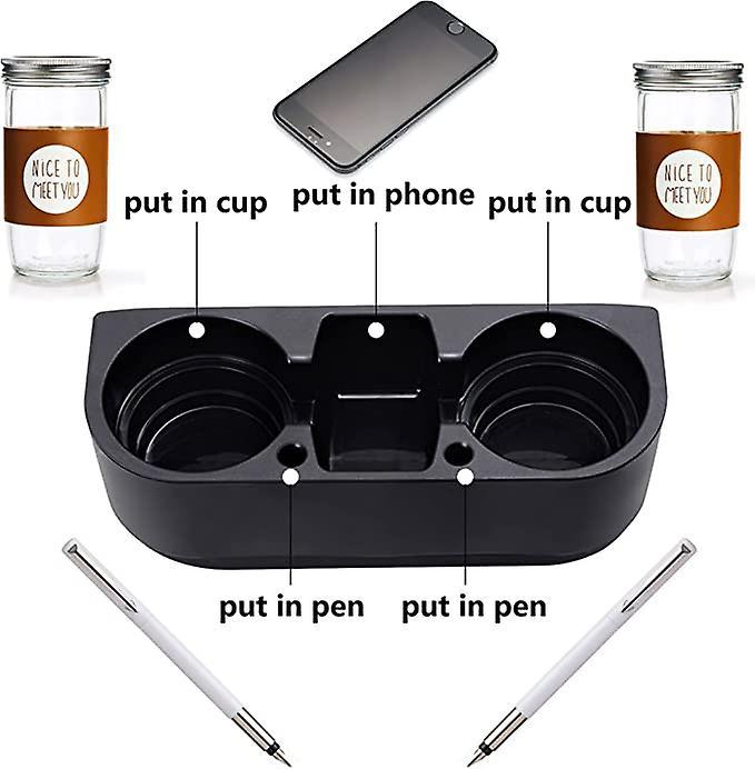 Universal Dual Car Cup Holder - Multifunctional Seat Drink Organizer Accessory