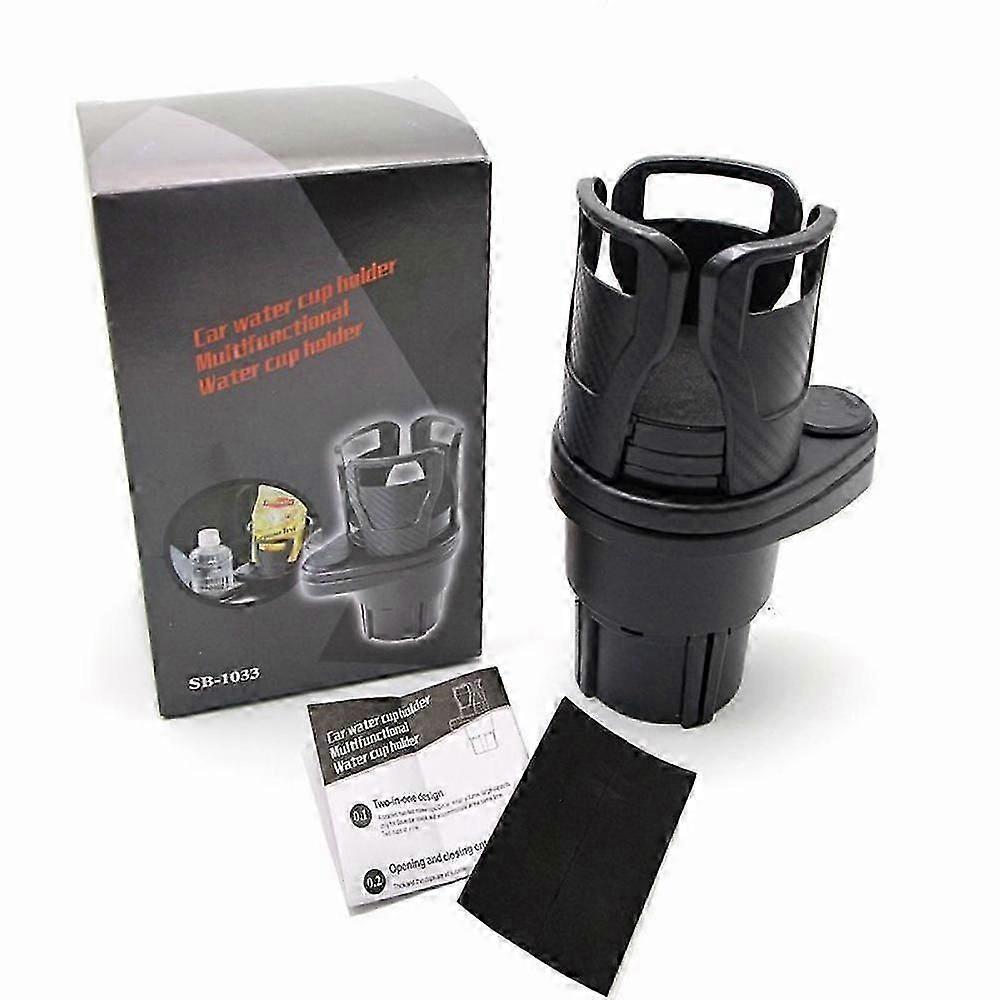 2-in-1 Double Car Cup Holder - 360 Swivel Multifunctional Holder for Coffee & Bottles