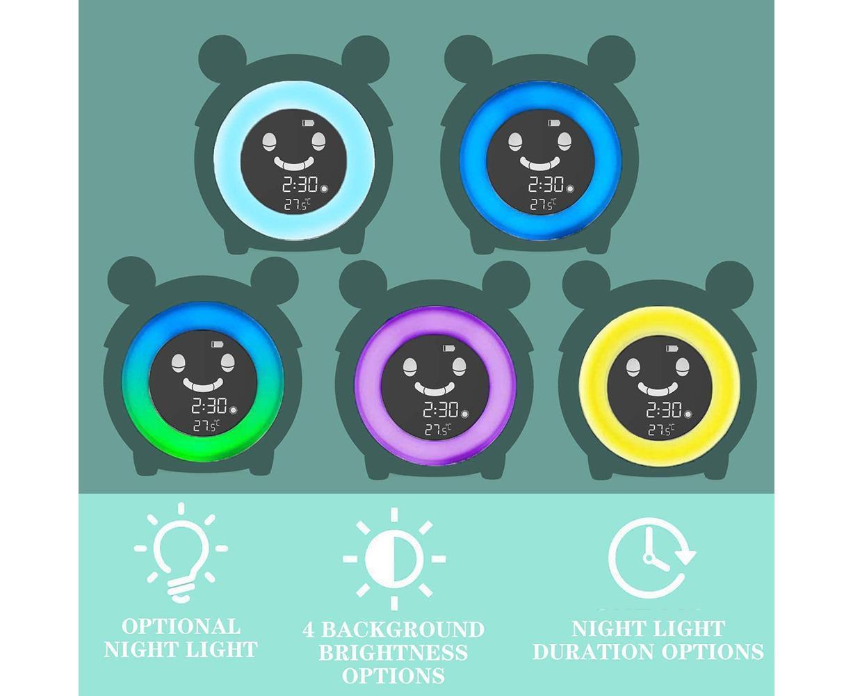 babies babies Sleeping Training LED Night Light Temperature Display Alarm Clock