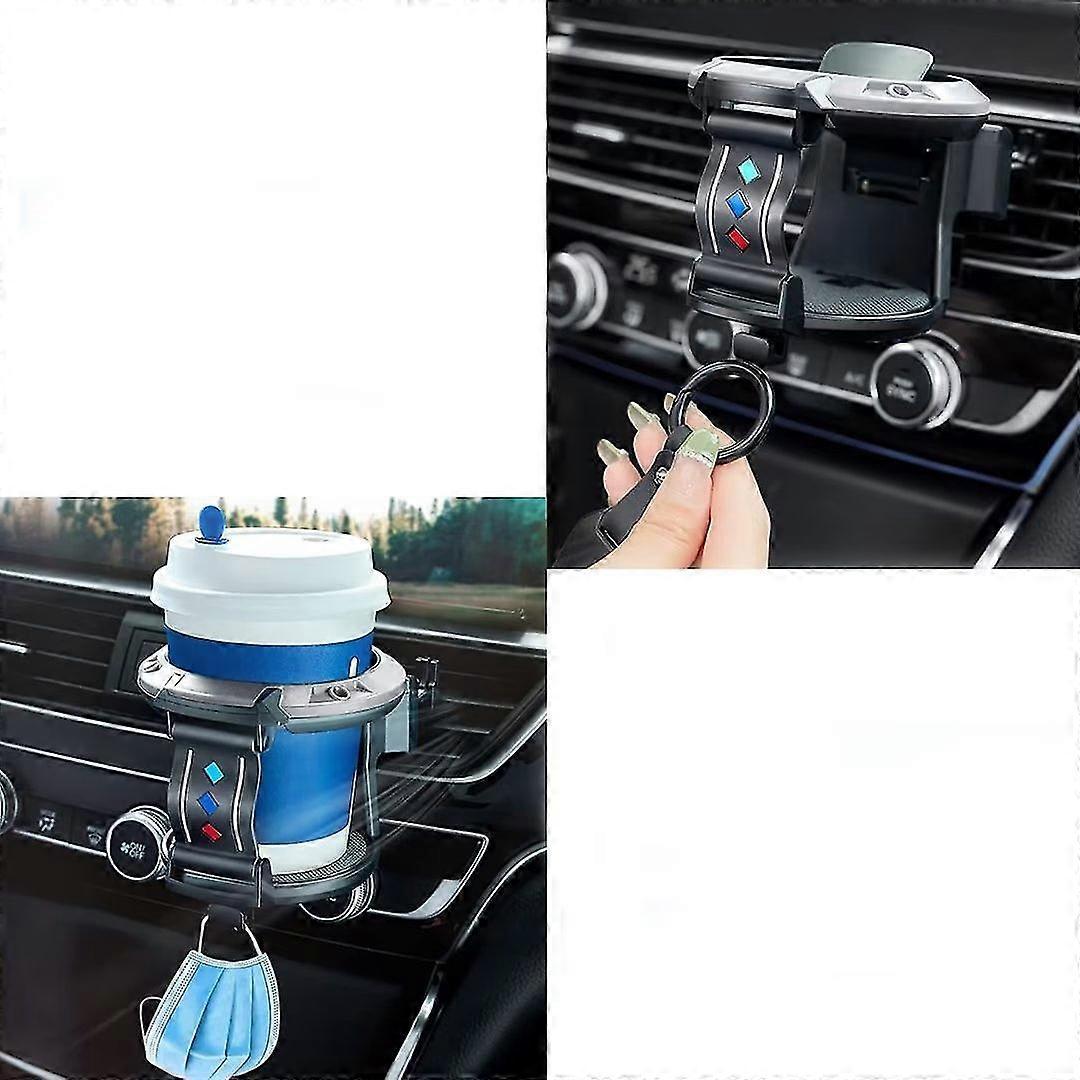 Car Cup Holder - Grey Universal Drink Organizer for Vehicle Use