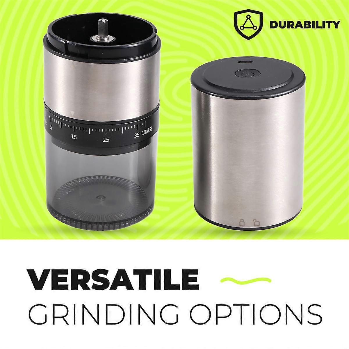 Electric Coffee Grinder - Rechargeable USB Bean Mill, Portable Automatic Grinder