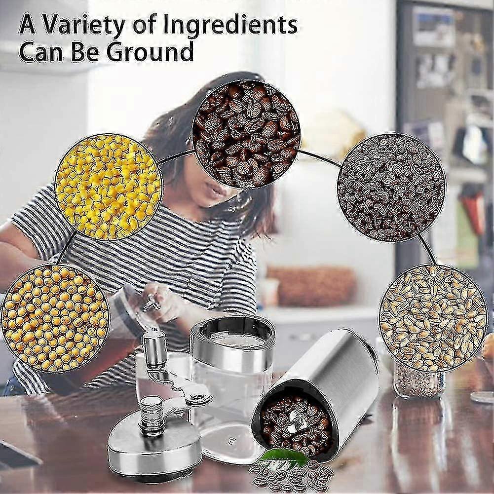 Manual Coffee Grinder - Stainless Steel, Adjustable Hand Coffee Mill for Travel