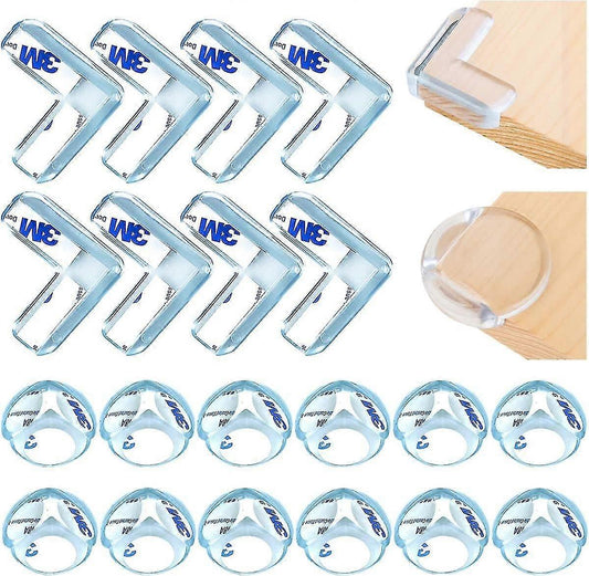 20pcs Table Corner Protectors - Clear Shockproof Babies Furniture Edge Guards for Home security