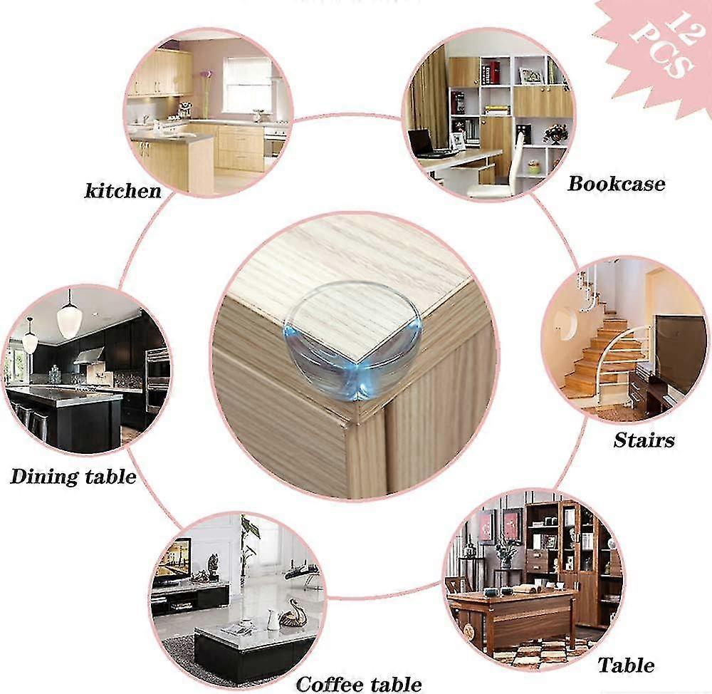 12pcs Babies Corner Protectors - Reinforced Transparent Table Corner Guards for Home security