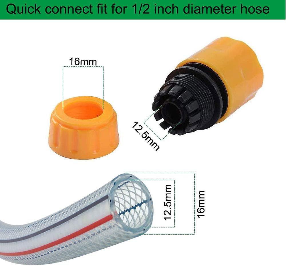 10pcs Garden Hose Nozzles & Quick Connectors - Plastic Garden Hose Spray Fittings Kit
