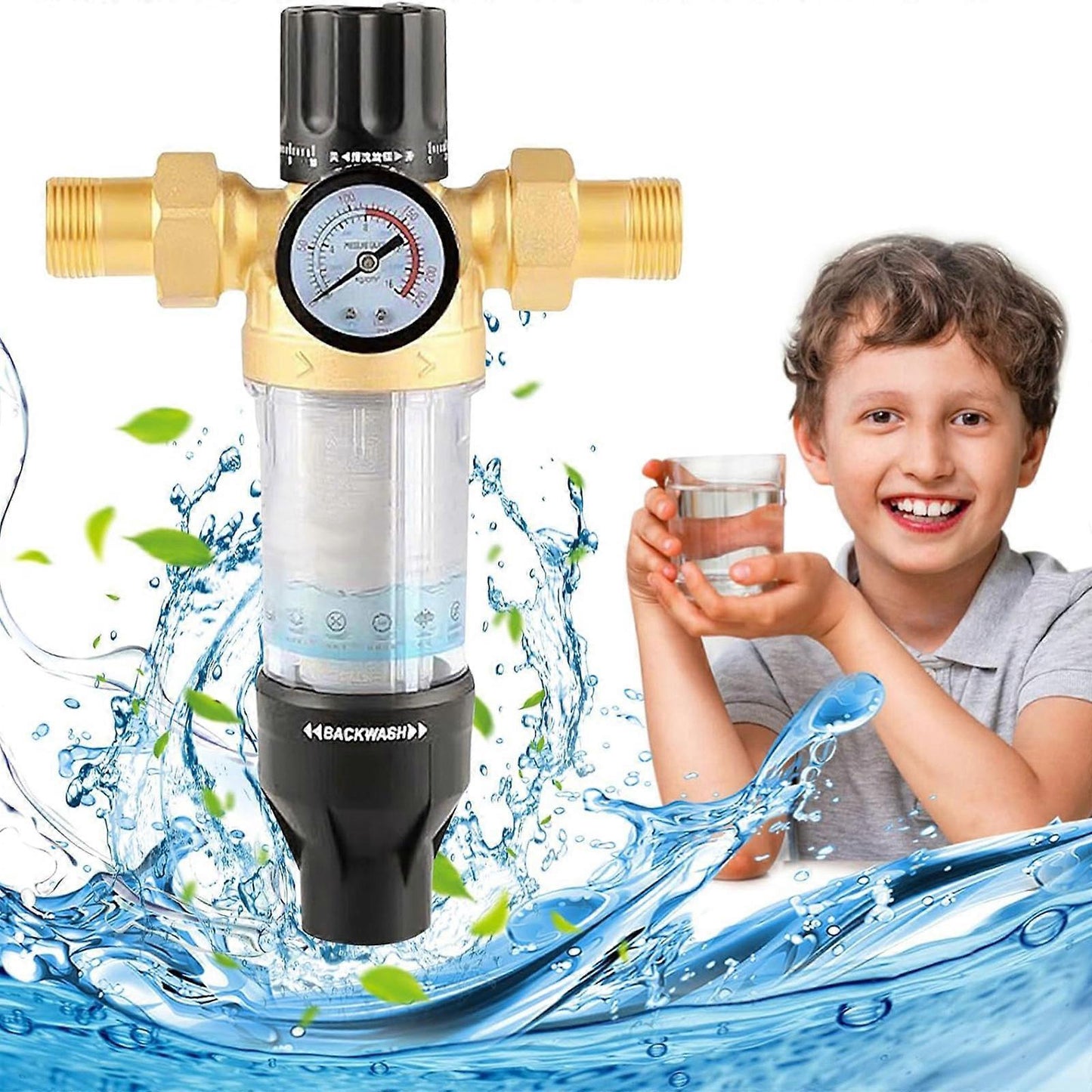 Reusable Spin Down Sediment Filter for Well Tap Hose Water