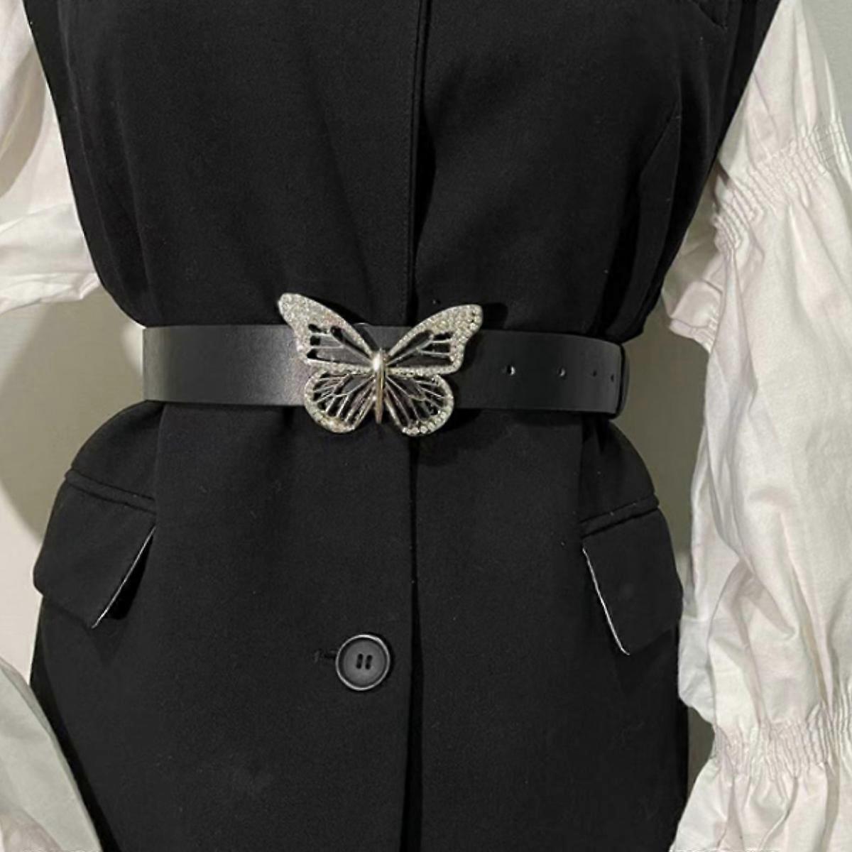 Women's Leather Belt with Buckle for Jeans and Dresses