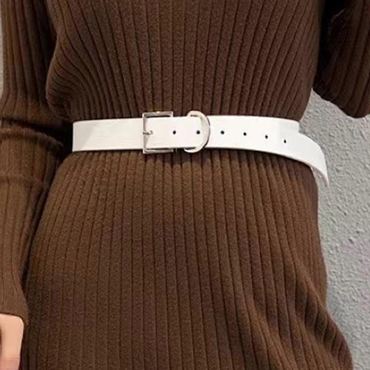 Women's PU Leather Belt for Jeans, Fashion Alloy Buckle